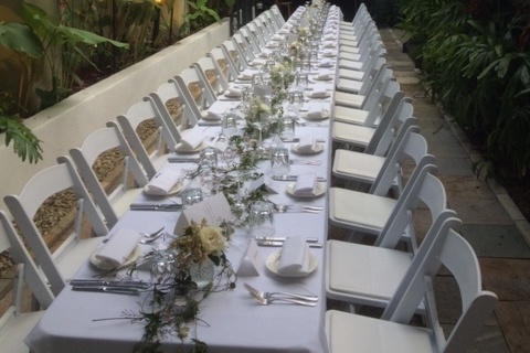 Tables and Chairs Set Up